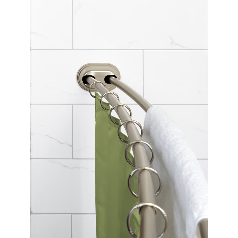 Zenna Home 72" Adjustable Double Curved Tension Shower Curtain Rod